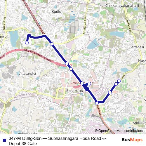 347-M D38g-Sbn bus Line Map