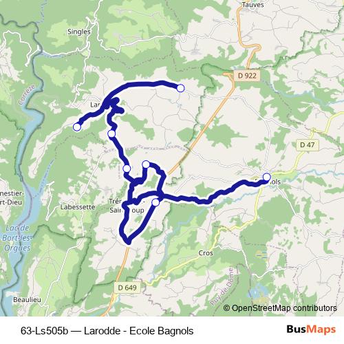 63-Ls505b bus Line Map