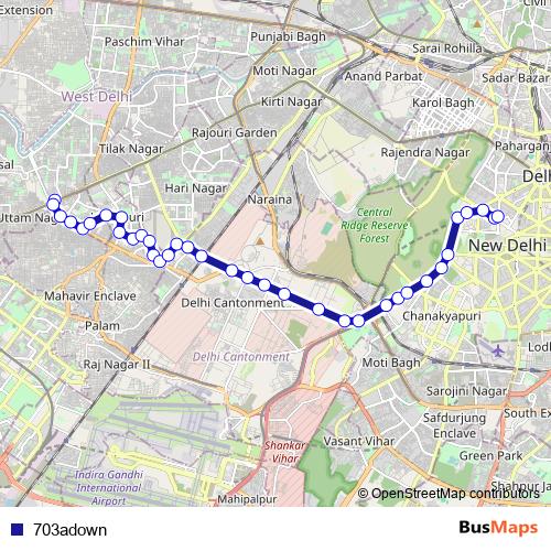 703adown bus Line Map