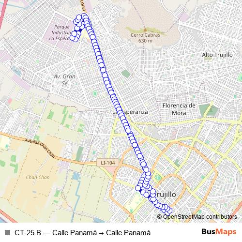 CT-25 B bus Line Map