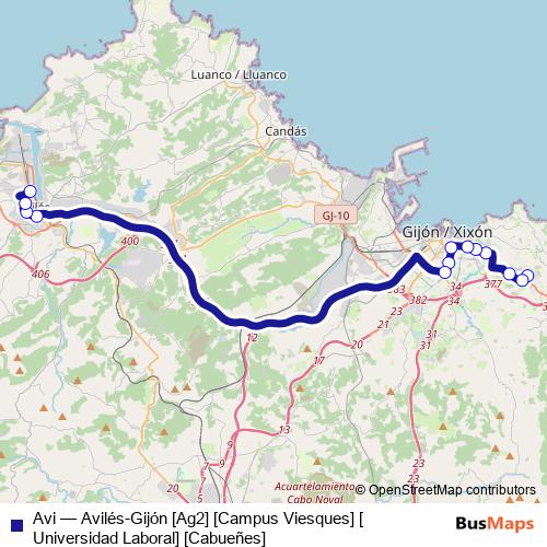Avi bus Line Map