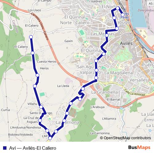 Avi bus Line Map