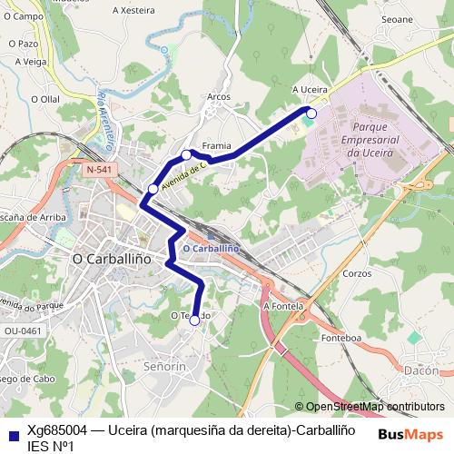 Xg685004 bus Line Map