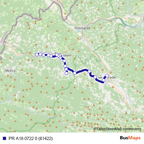 PR A18 0722 0 (61422) bus Line Map