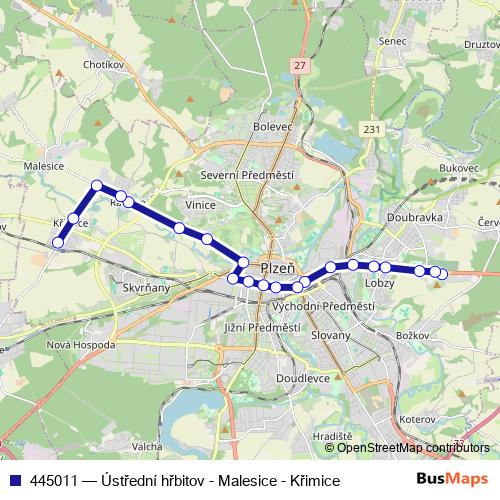 445011 trolleybus Line Map