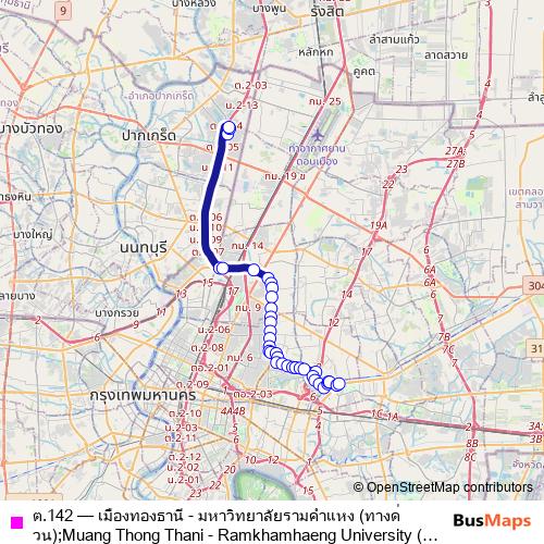 ต.142 bus Line Map