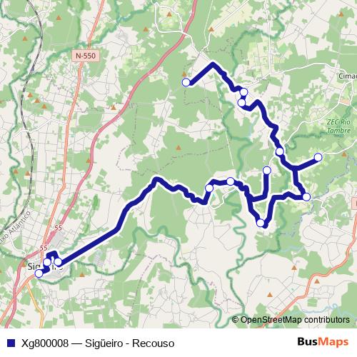Xg800008 bus Line Map