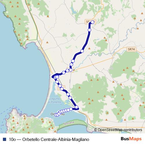 10o bus Line Map
