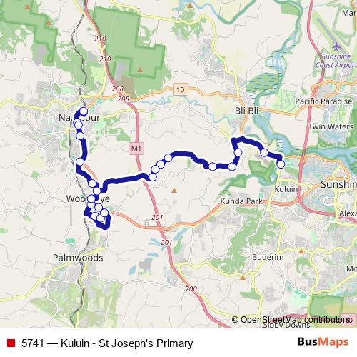 5741 bus Line Map