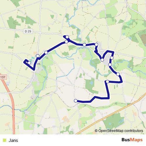Jans bus Line Map