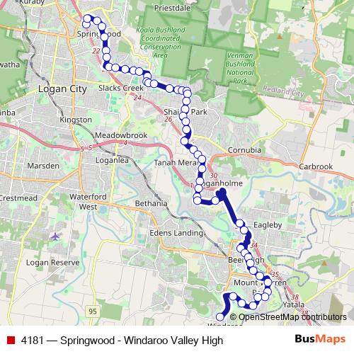 4181 bus Line Map