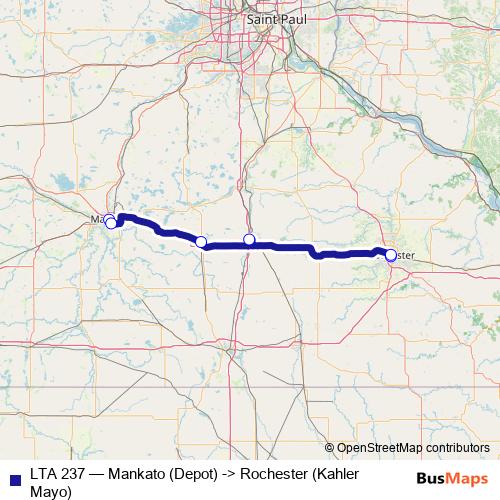 LTA 237 bus Line Map