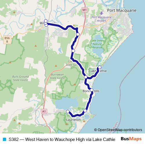 S382 bus Line Map