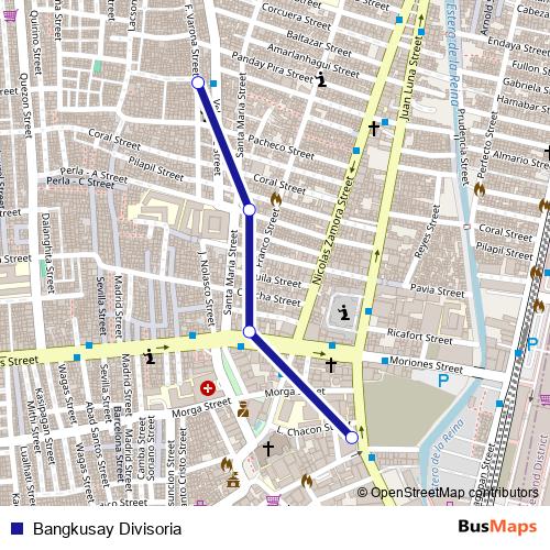 Bangkusay Divisoria bus Line Map