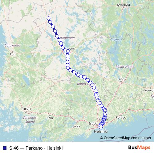 S 46 rail Line Map