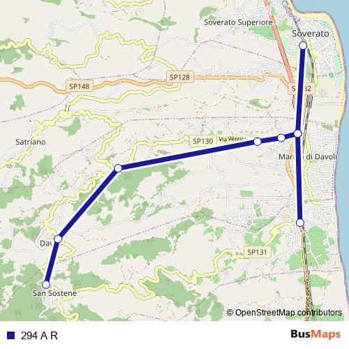 294 A R bus Line Map
