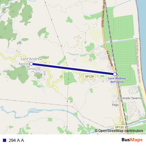 294 A A bus Line Map