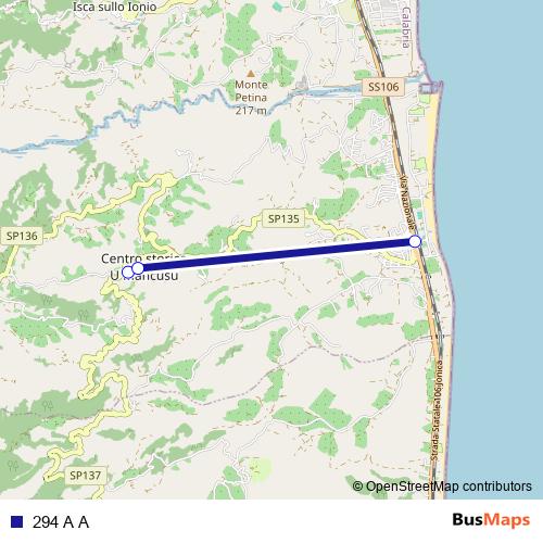 294 A A bus Line Map