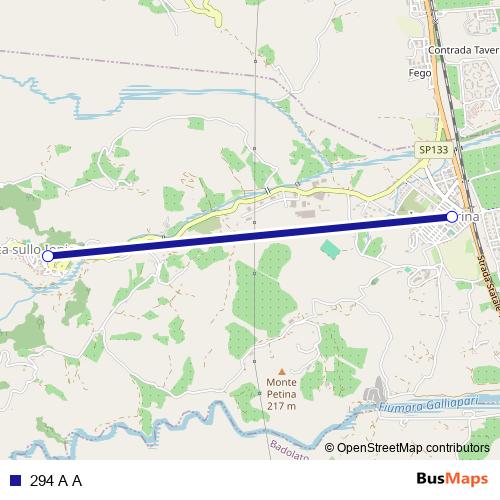 294 A A bus Line Map