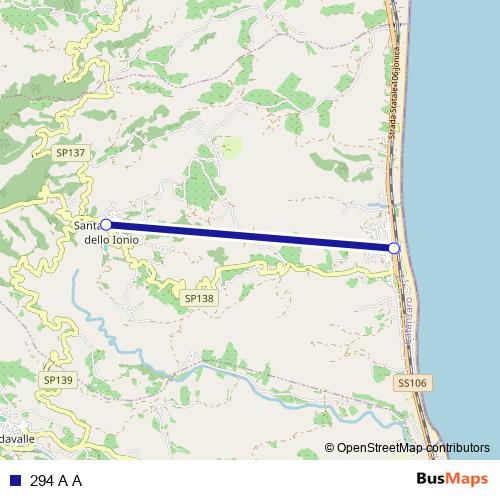 294 A A bus Line Map
