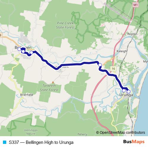 S337 bus Line Map