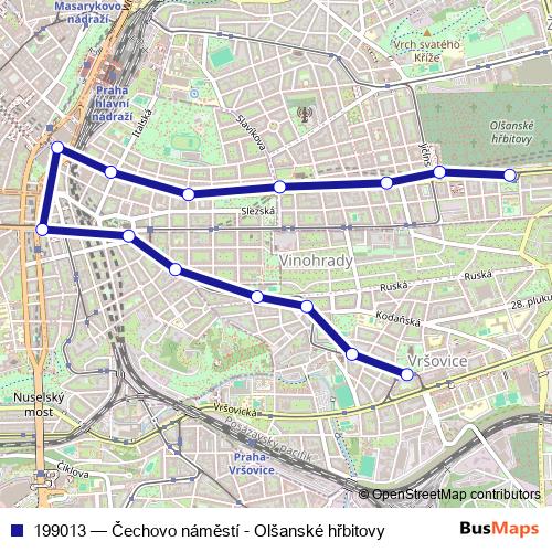 199013 tram Line Map
