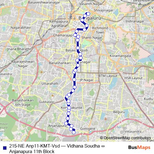 215-NE Anp11-KMT-Vsd bus Line Map