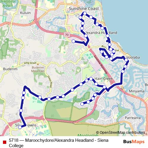 5718 bus Line Map