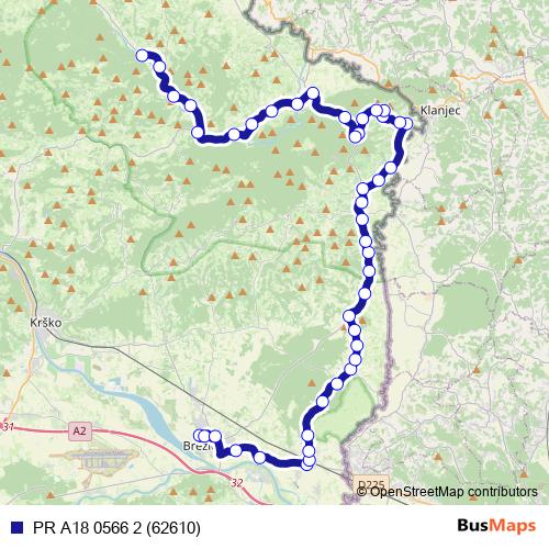 PR A18 0566 2 (62610) bus Line Map
