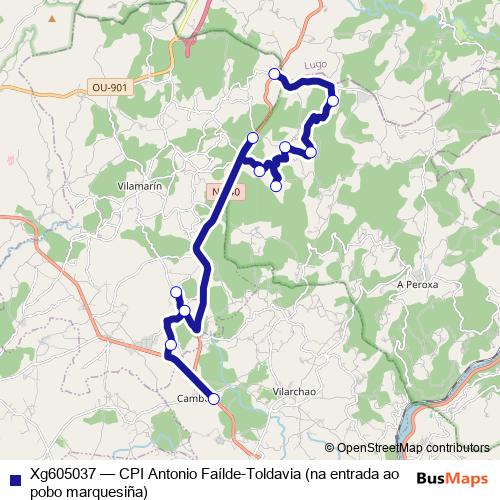 Xg605037 bus Line Map