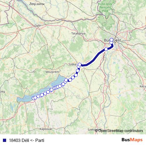 18403 Déli <- Parti rail Line Map