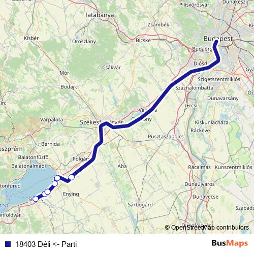 18403 Déli <- Parti rail Line Map