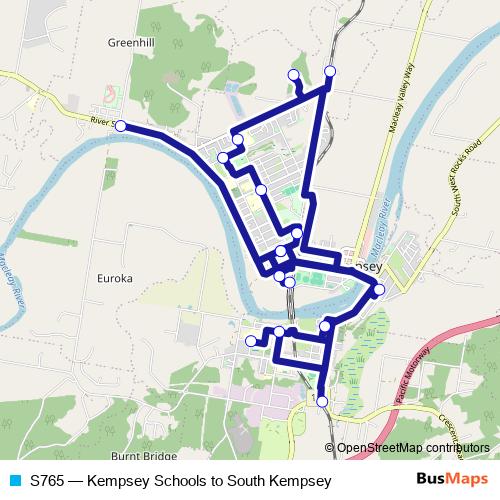 S765 bus Line Map