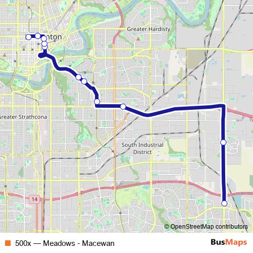 500x bus Line Map