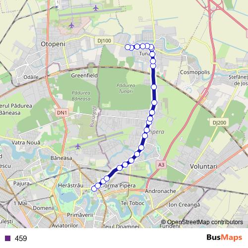 459 bus Line Map