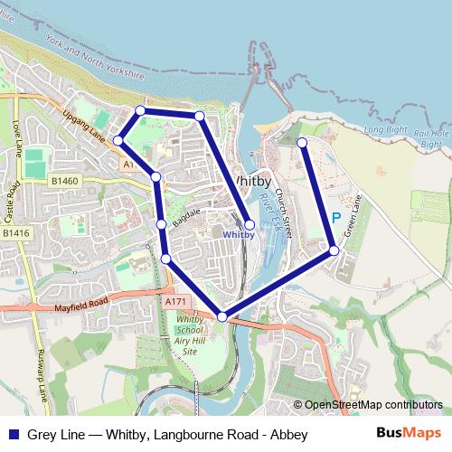 Grey Line bus Line Map