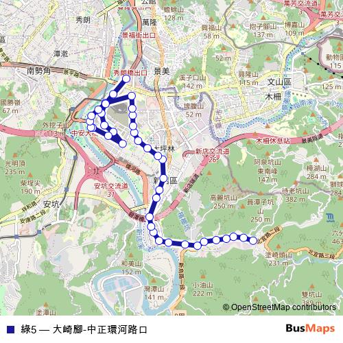 綠5 bus Line Map