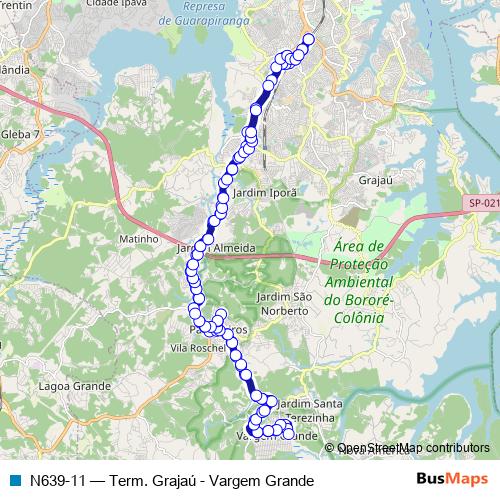 N639-11 bus Line Map
