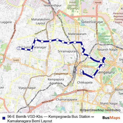 96-E Bemlk-VSD-Kbs bus Line Map