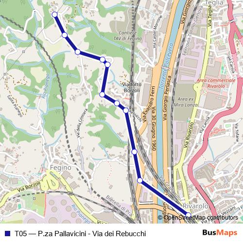 T05 bus Line Map