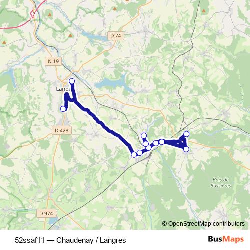 52ssaf11 bus Line Map