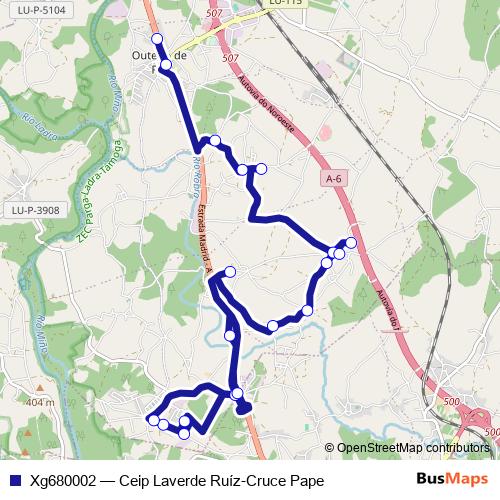 Xg680002 bus Line Map