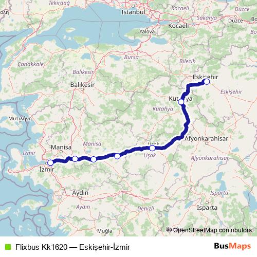 Flixbus Kk1620 bus Line Map