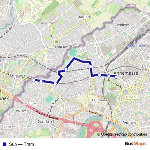 Sub bus Line Map