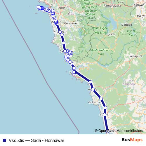 Vsd50is bus Line Map