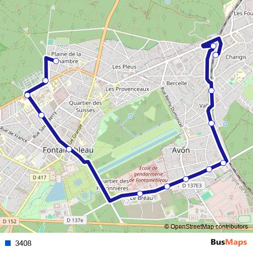 3408 bus Line Map