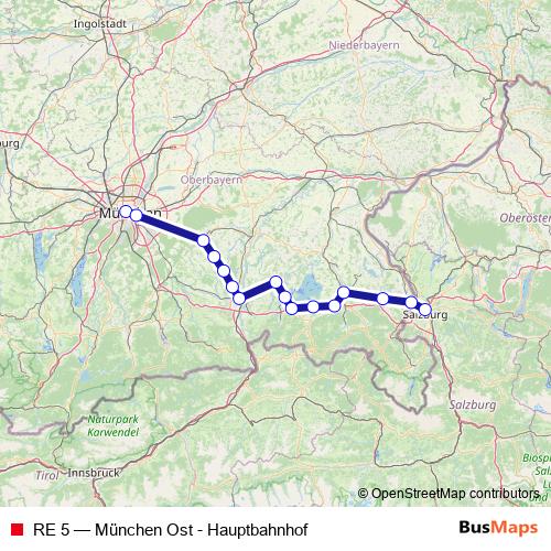 RE 5 rail Line Map