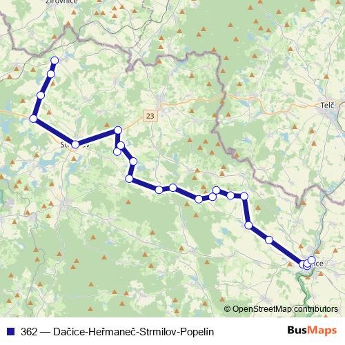 362 bus Line Map