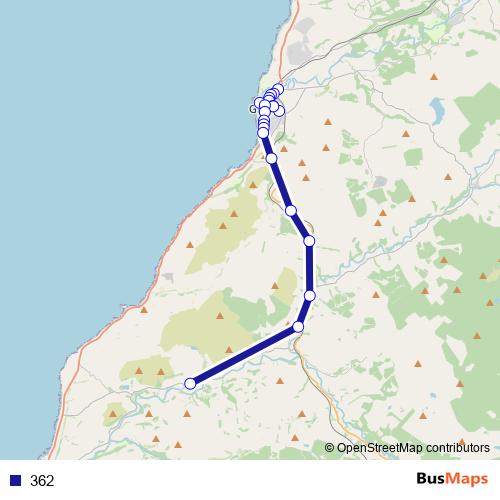 362 bus Line Map