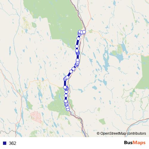 362 bus Line Map